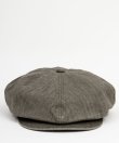 画像2: BELAFOTE/RT PEAKY HAT LINEN  CHARCOAL BROWN