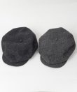 画像5: BELAFOTE/RT PEAKY HAT COTTON WOOL HERINGBINE  BLACK