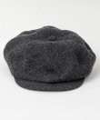 画像2: BELAFOTE/RT PEAKY HAT COTTON WOOL HERINGBINE  BLACK