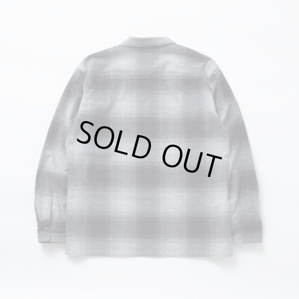 画像2: RATS/COTTON OMBRE CHECK SHIRTS  GRAY