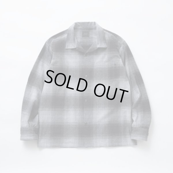 画像1: RATS/COTTON OMBRE CHECK SHIRTS  GRAY