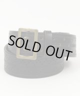 画像: BELAFOTE/RT PUNCHING LEATHER DOUBLE PRONG BELT  BLACK