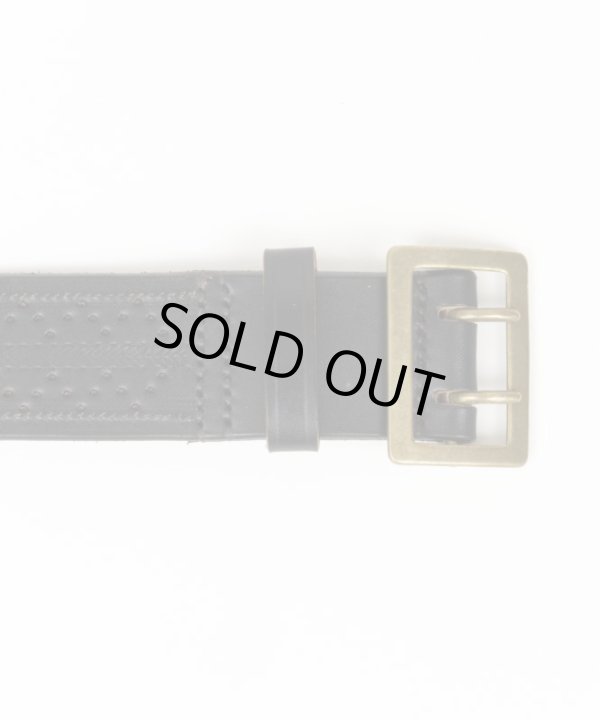 画像2: BELAFOTE/RT PUNCHING LEATHER DOUBLE PRONG BELT  BLACK