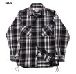 画像1: (再入荷)  HOUSTON/CHECK VIYELLA SHIRTS  BLACK