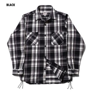 画像: (再入荷)  HOUSTON/CHECK VIYELLA SHIRTS  BLACK