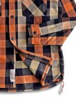 画像4: HOUSTON/BLOCK CHECK VIYELLA SHIRTS  BLACKxORANGE