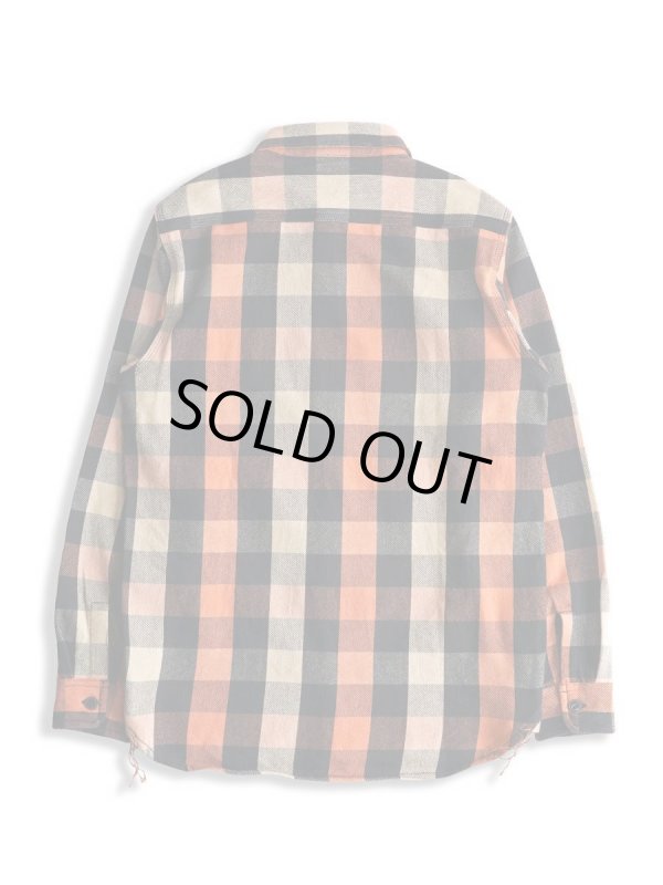画像2: HOUSTON/BLOCK CHECK VIYELLA SHIRTS  BLACKxORANGE