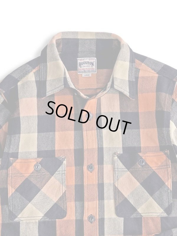 画像3: HOUSTON/BLOCK CHECK VIYELLA SHIRTS  BLACKxORANGE