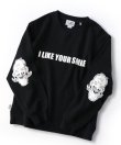 画像1: GYMMASTER/LIKE YOUR SMILE SWEAT  BLACK