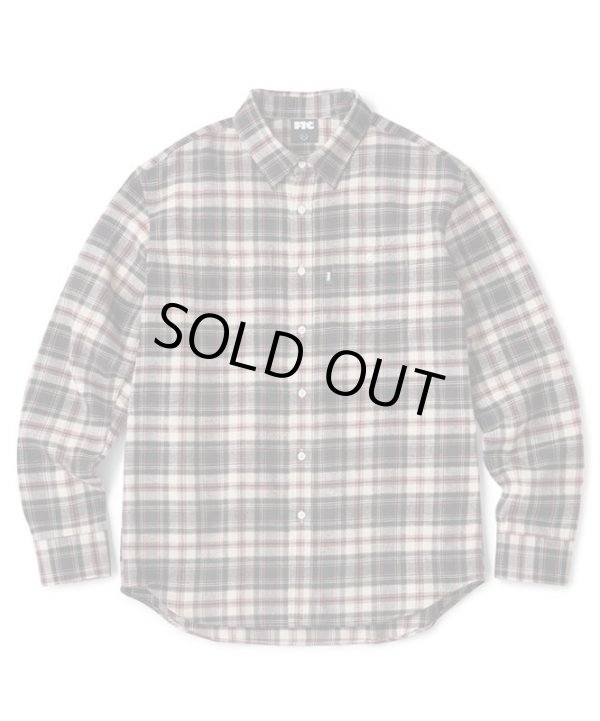 画像1: FTC/PLAID NEL SHIRT  BLACK