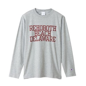 画像: CHAMPION/PRINT LONG SLEEVE T DELAWARE  OX.GRAY