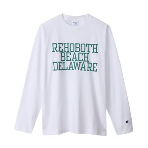 画像: CHAMPION/PRINT LONG SLEEVE T DELAWARE  WHITE