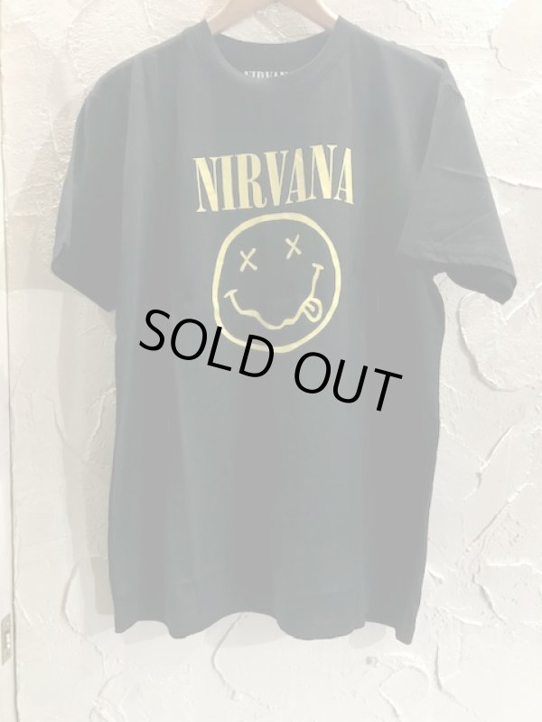 画像1: (再入荷) ROCK OFF/NIRVANA FLOWER S/S T  BLACK