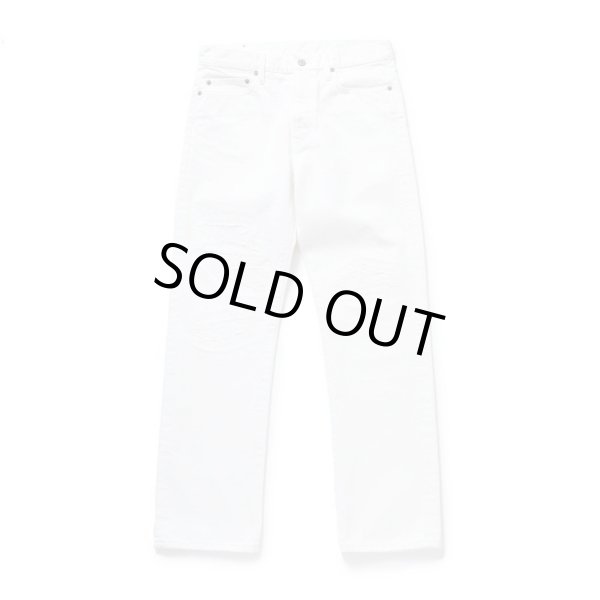 画像1: RATS/WHITE CRASH DENIM PANTS  WHITE