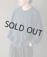 画像: GYMMASTER/BLOCK INLAY ZIP CARDIGAN  NAVY