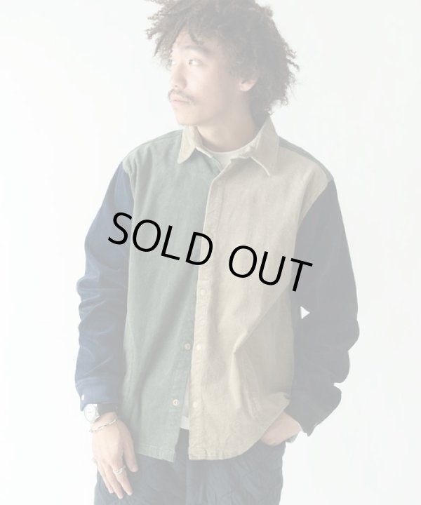 画像2: (再入荷) GYMMASTER/STRETCH CORDUROY SHIRT  BLACK