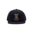 画像1: (振込限定、運賃１０００円)RATS/EMBROIDERY CAP WAY OF LIFE  BLACKxA.GOLD