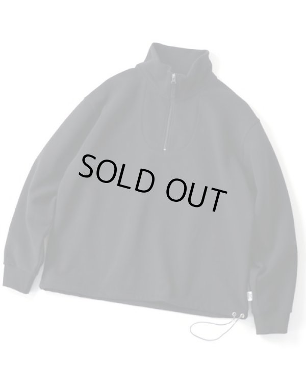 画像1: GYMMASTER/SWEAT HALF ZIP  BLACK