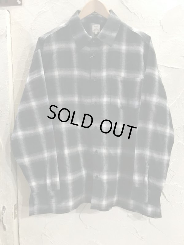 画像1: REVO/OMBRE CHECK SHIRT  BLACK