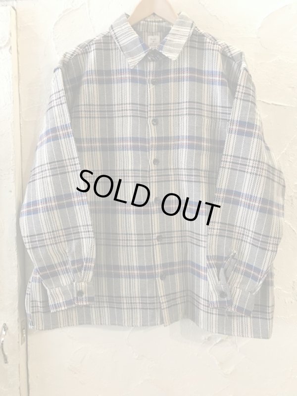 画像1: REVO/HEAVY WEIGHT CHECK SHIRT  NATURAL