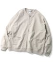 画像1: GYMMASTER/BLOCK INLAY ZIP CARDIGAN  GRAYISH BEIGE