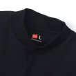 画像2: HANES/MOCK S/S NECK T  BLACK