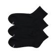 画像2: HANES/QUARTER 3ｐ SOCKS  BLACK