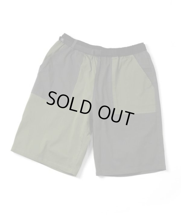 画像1: GYMMASTER/STRETCH HERRINGBONE  SHORTS  OLIVE CRZ