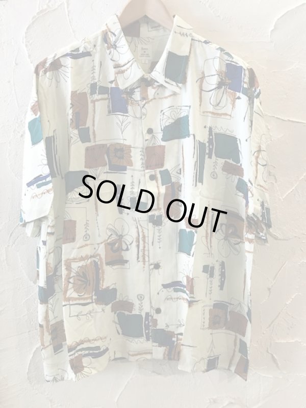 画像1: REVO/FLOWER PATTERN RAYON S/S SHIRTS  NATURAL
