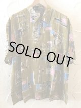 画像: REVO/FLOWER PATTERN RAYON S/S SHIRTS  KHAKI