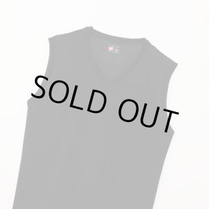 画像: HANES/V NECK SLEEVE LESS SHIRTS  BLACK