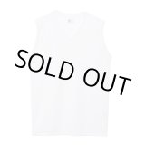 画像: HANES/V NECK  SLEEVE LESS SHIRTS  WHITE