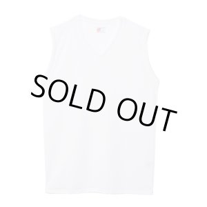 画像: HANES/V NECK  SLEEVE LESS SHIRTS  WHITE