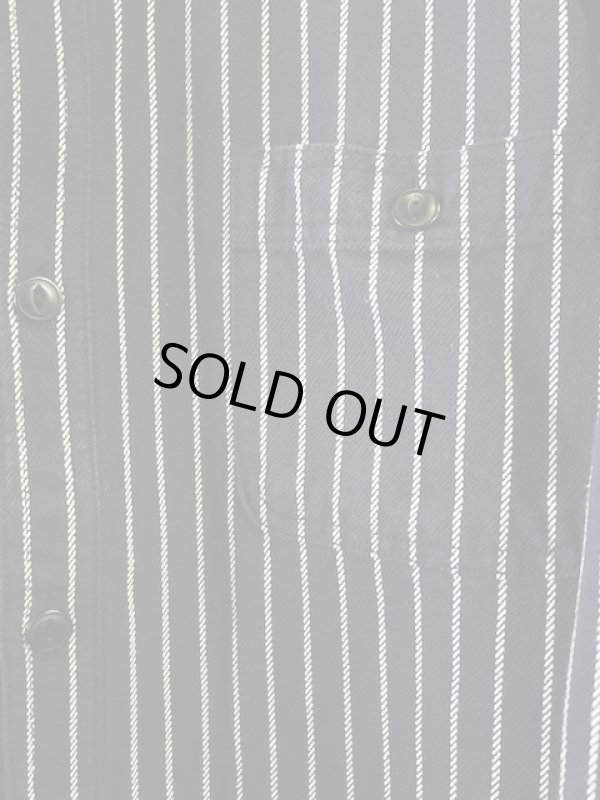 画像4: (再入荷)  HOUSTON/STRIPE VIYELLA SHIRT  NAVY