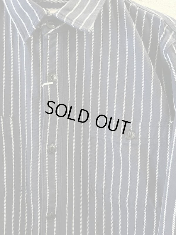 画像3: (再入荷)  HOUSTON/STRIPE VIYELLA SHIRT  NAVY