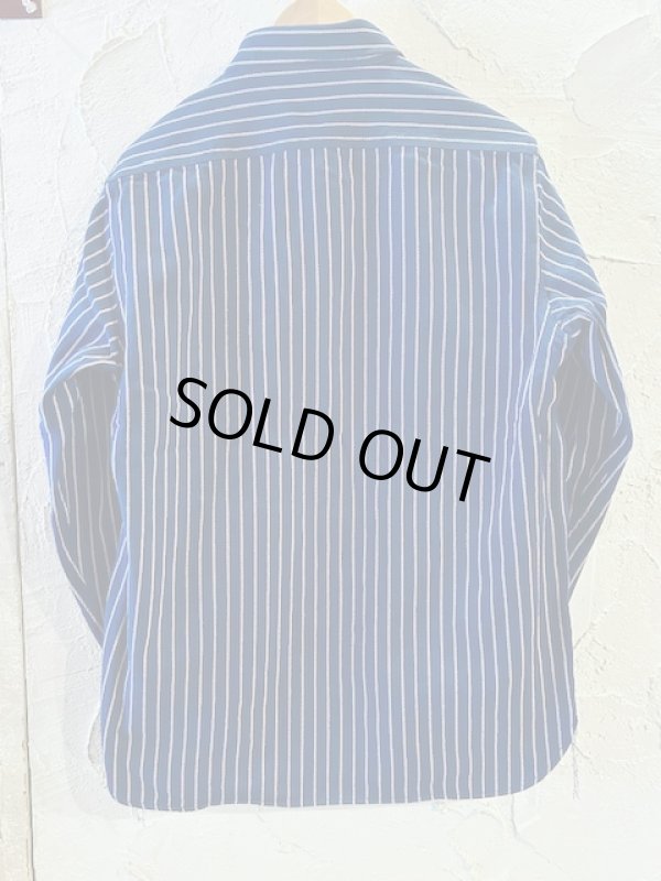 画像2: (再入荷)  HOUSTON/STRIPE VIYELLA SHIRT  NAVY