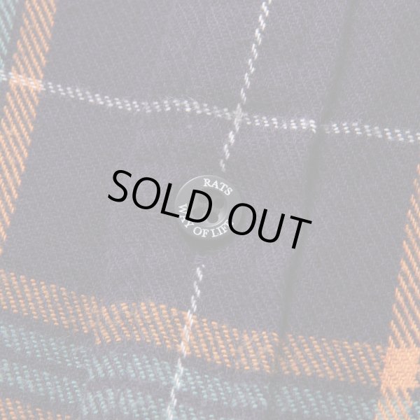 画像5: RATS/COTTON FLANNEL NAVY CHECK SHIRT  NAVY