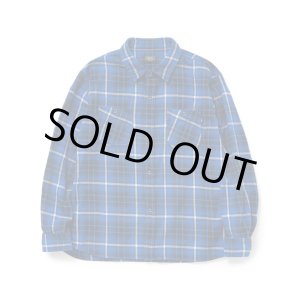 画像: RATS/COTTON FLANNEL BLUE CHECK SHIRT  BLUE