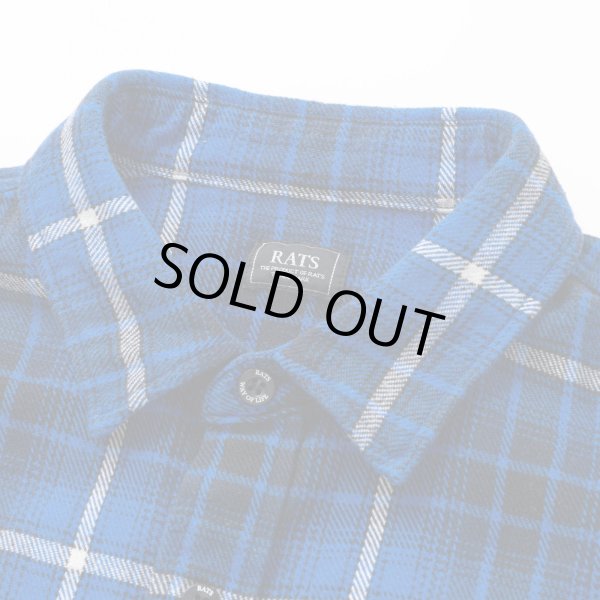 画像3: RATS/COTTON FLANNEL BLUE CHECK SHIRT  BLUE