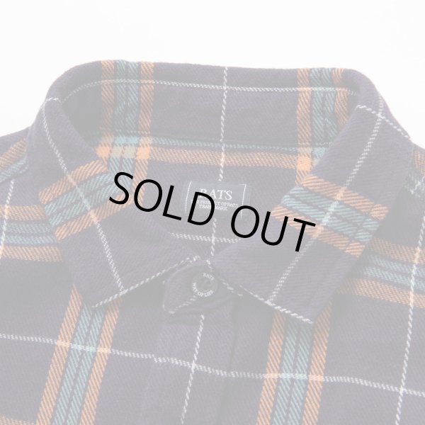 画像3: RATS/COTTON FLANNEL NAVY CHECK SHIRT  NAVY