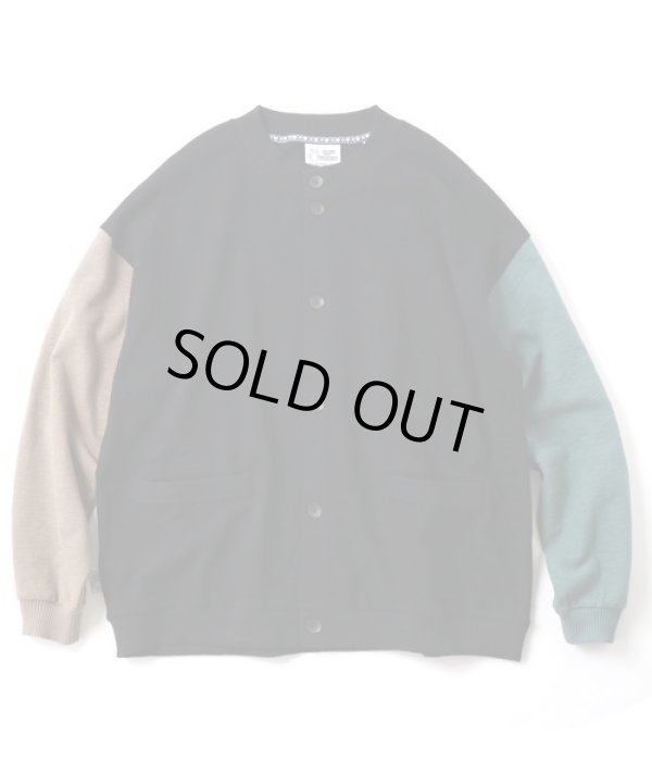 画像1: GYMMASTER/BLOCK INLAY BUTTON CARDI  CRAZY