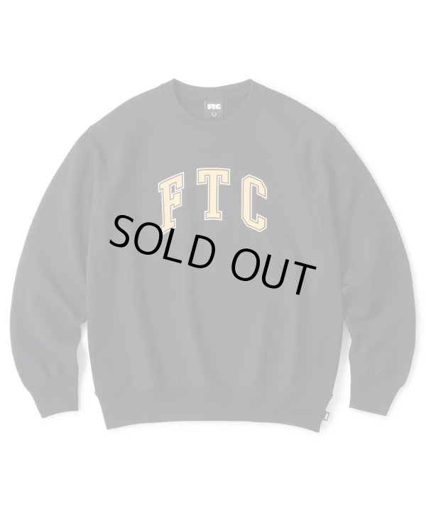 画像1: FTC/CRACKED LOGO CREW NECK  BLACK