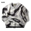 画像1: (再アップ)(再入荷) UNIVERD 72/MOHAIR TOUCH CARDIGAN MARBLE  BLACK
