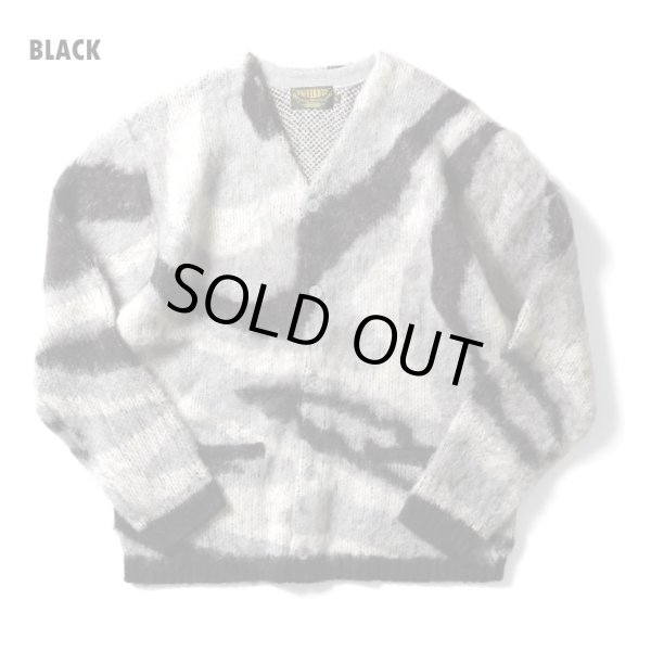 画像1: (再アップ)(再入荷) UNIVERD 72/MOHAIR TOUCH CARDIGAN MARBLE  BLACK