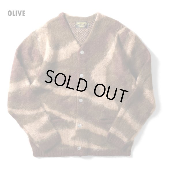 画像1: (店頭在庫分) (再入荷) UNIVERD 72/MOHAIR TOUCH CARDIGAN MARBLE  OLIVE
