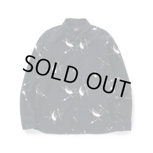 画像: RATS/ATOMIC PRINT FLANNEL B.D SHIRT  BLACK