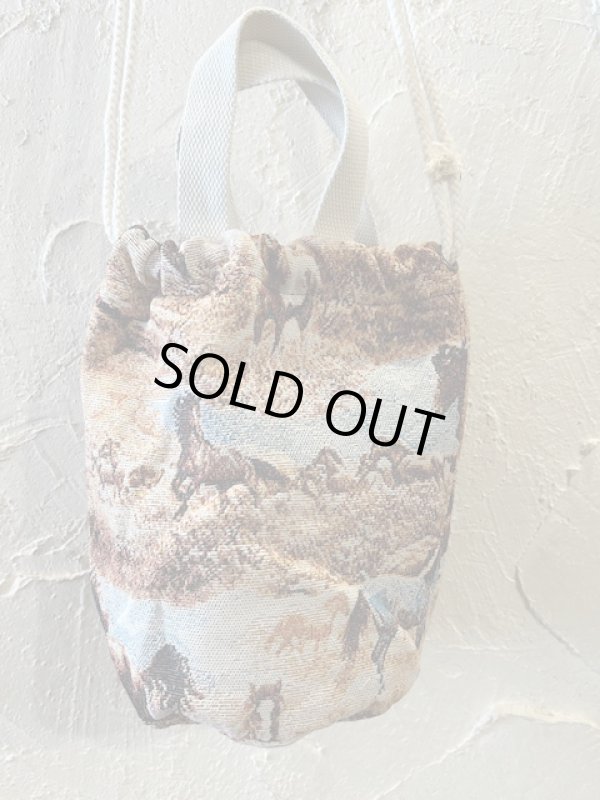 画像2: REVO/GOBELIN WEAVING 2WAY BAG HORSE  WHITE