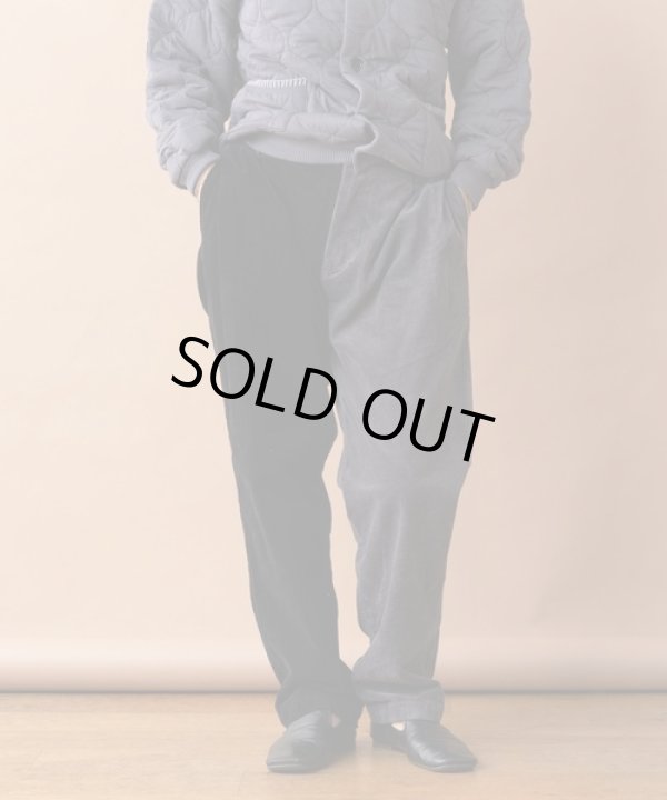 画像3: (再入荷) GYMMASTER/STRETCH CORDUROY TUCK PANT  BLACK