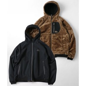 画像: (再アップ)(再入荷) GYMMASTER/REVERSIBLE TASLONxBOA HOOD JACKET  BLACKxMOCA