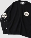 画像1: (再入荷)(店頭在庫分) GYMMASTER/JACQUARD KNIT ELBOW MAN  BLACK